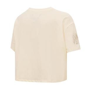 Pro Standard Women's MLB New York Yankees Neutral SJ Boxy Top -Cream
