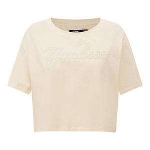 Pro Standard Women's MLB New York Yankees Neutral SJ Boxy Top -Cream
