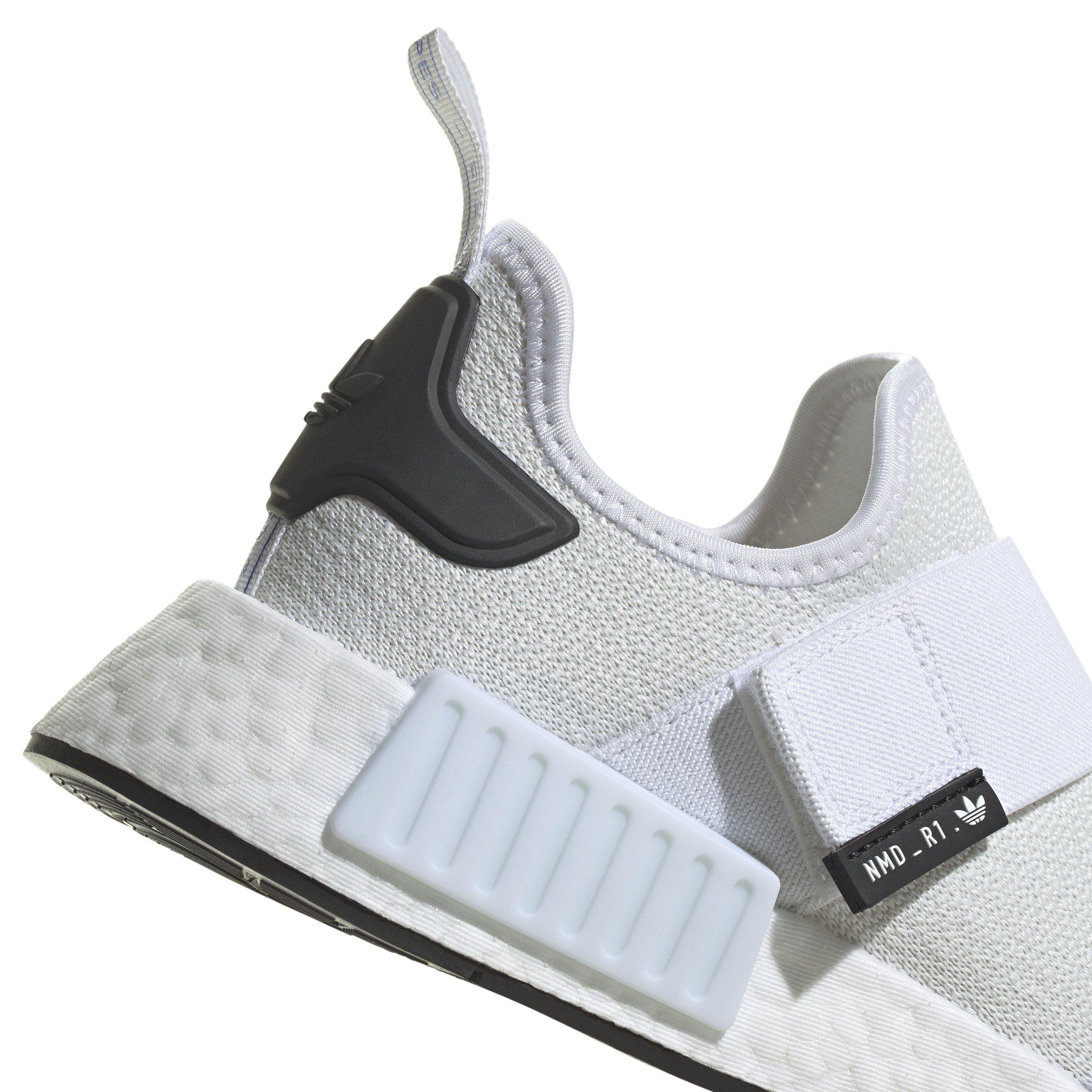 Adidas NMD_R1 Strap Shoes - Women's - Cloud White / Lucid Blue - 9