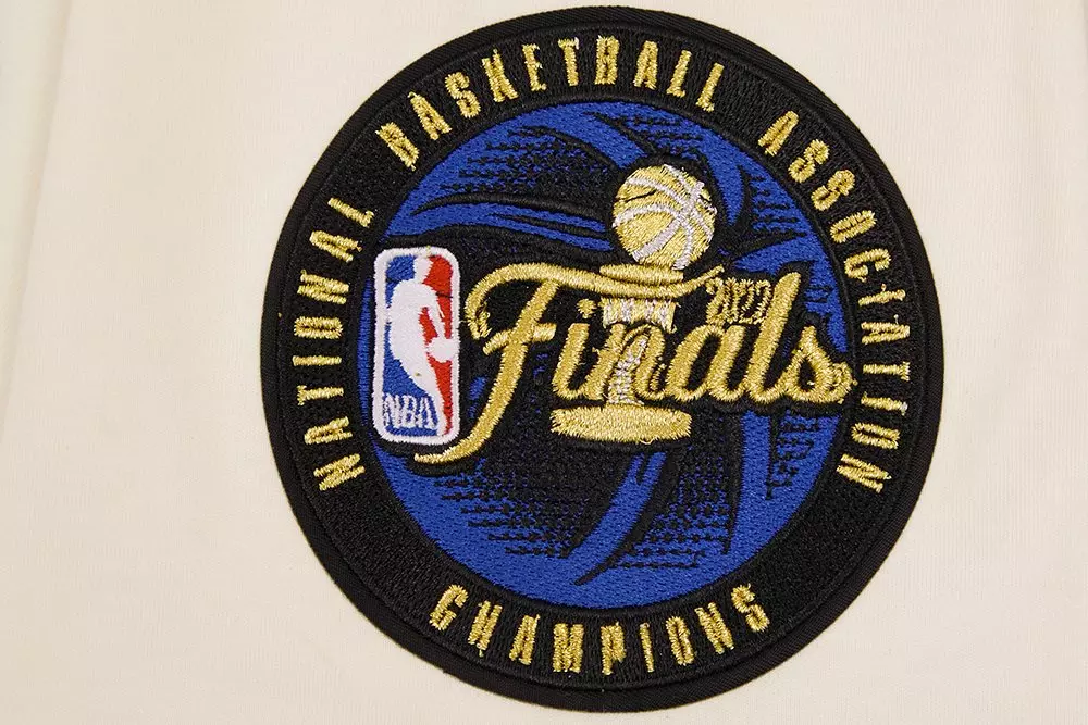 Pro Standard Men's NBA Golden State Warriors Retro Classic Double Knit Tee -Eggshell/Royal - EGGSHELL/ROYAL BLUE