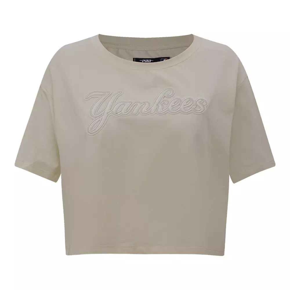 Pro Standard Women's MLB New York Yankees Neutral SJ Boxy Top - Tan - TAN