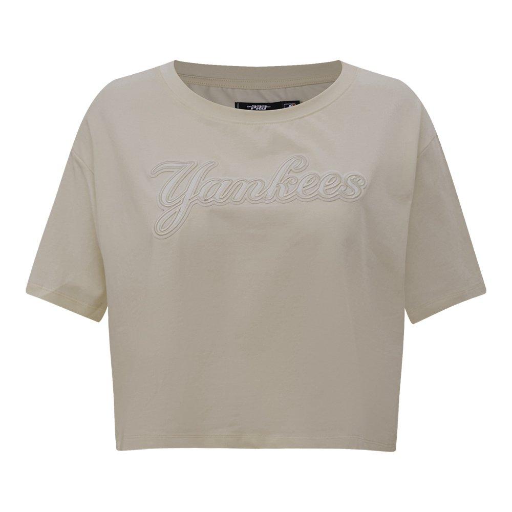 Pro Standard Women's MLB New York Yankees Neutral SJ Boxy Top -Tan - TAN Thumbnail View 1