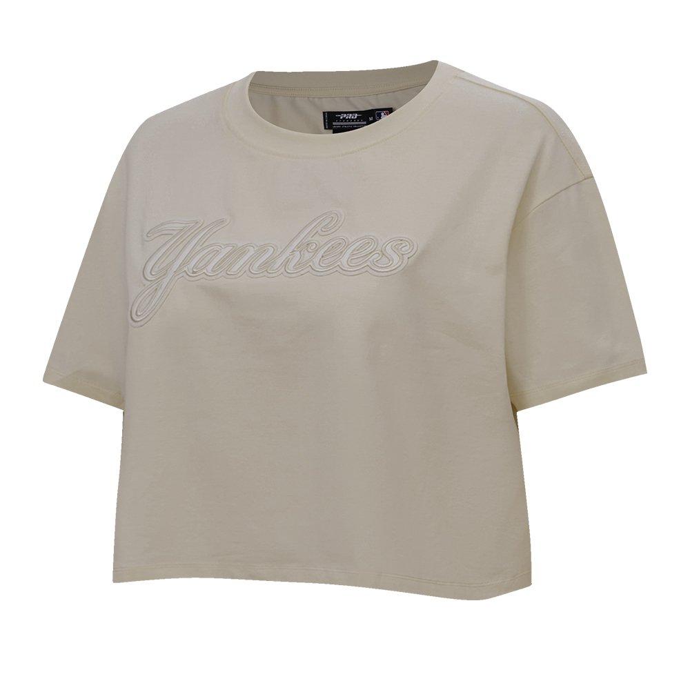Pro Standard Women's MLB New York Yankees Neutral SJ Boxy Top -Tan - TAN Thumbnail View 3