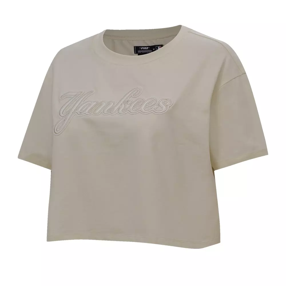 Pro Standard Women's MLB New York Yankees Neutral SJ Boxy Top -Tan - TAN