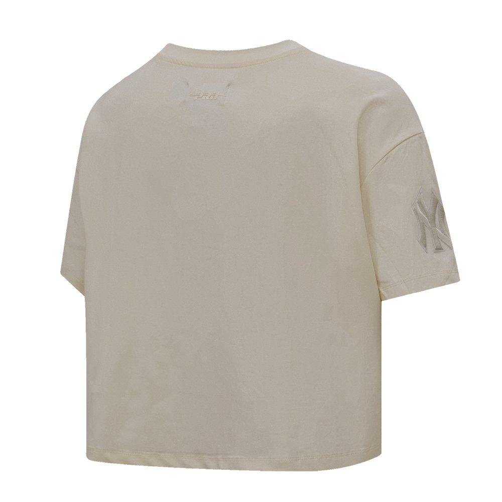 Pro Standard Women's MLB New York Yankees Neutral SJ Boxy Top -Tan - TAN Thumbnail View 4