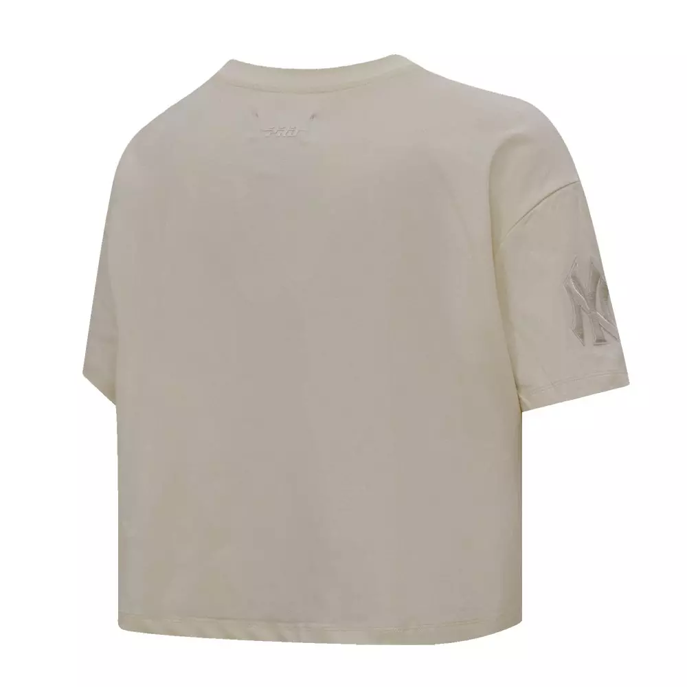 Pro Standard Women's MLB New York Yankees Neutral SJ Boxy Top -Tan - TAN