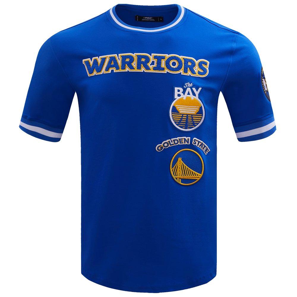 Pro Standard Men's NBA Golden State Warriors Retro Classic Double Knit Tee -Royal - ROYAL Thumbnail View 1