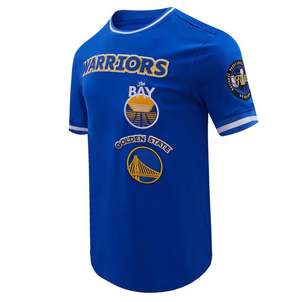 Pro Standard Men's NBA Golden State Warriors Retro Classic Double Knit Tee -Royal - ROYAL Thumbnail View 3