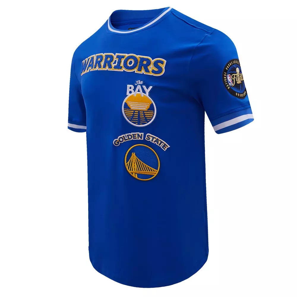 Pro Standard Men's NBA Golden State Warriors Retro Classic Double Knit Tee -Royal - ROYAL