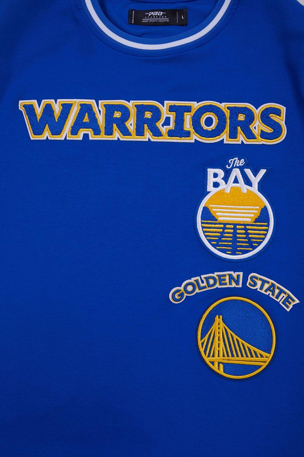 Pro Standard Men's NBA Golden State Warriors Retro Classic Double Knit Tee -Royal - ROYAL Thumbnail View 5