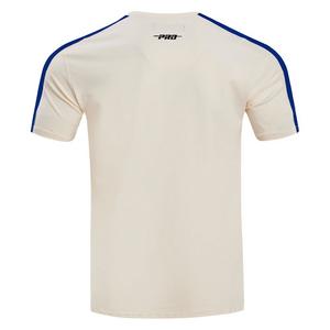 Pro Standard Men's NBA Golden State Warriors Retro Classic SJ Striped Tee -Eggshell/Royal