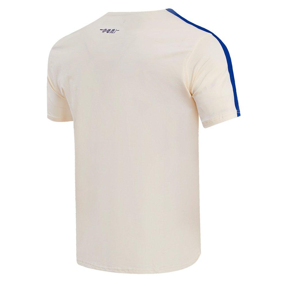 Pro Standard Men's NBA Golden State Warriors Retro Classic SJ Striped Tee - Eggshell/Royal - EGGSHELL/ROYAL BLUE Thumbnail View 4