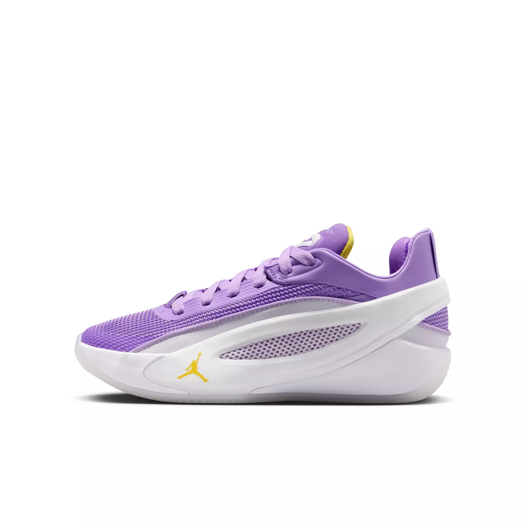 Jordan Luka 5 "Lakers" Grade School Kids' Basketball Shoe - SAIL/DYNAMIC YELLOW/MUSLIN