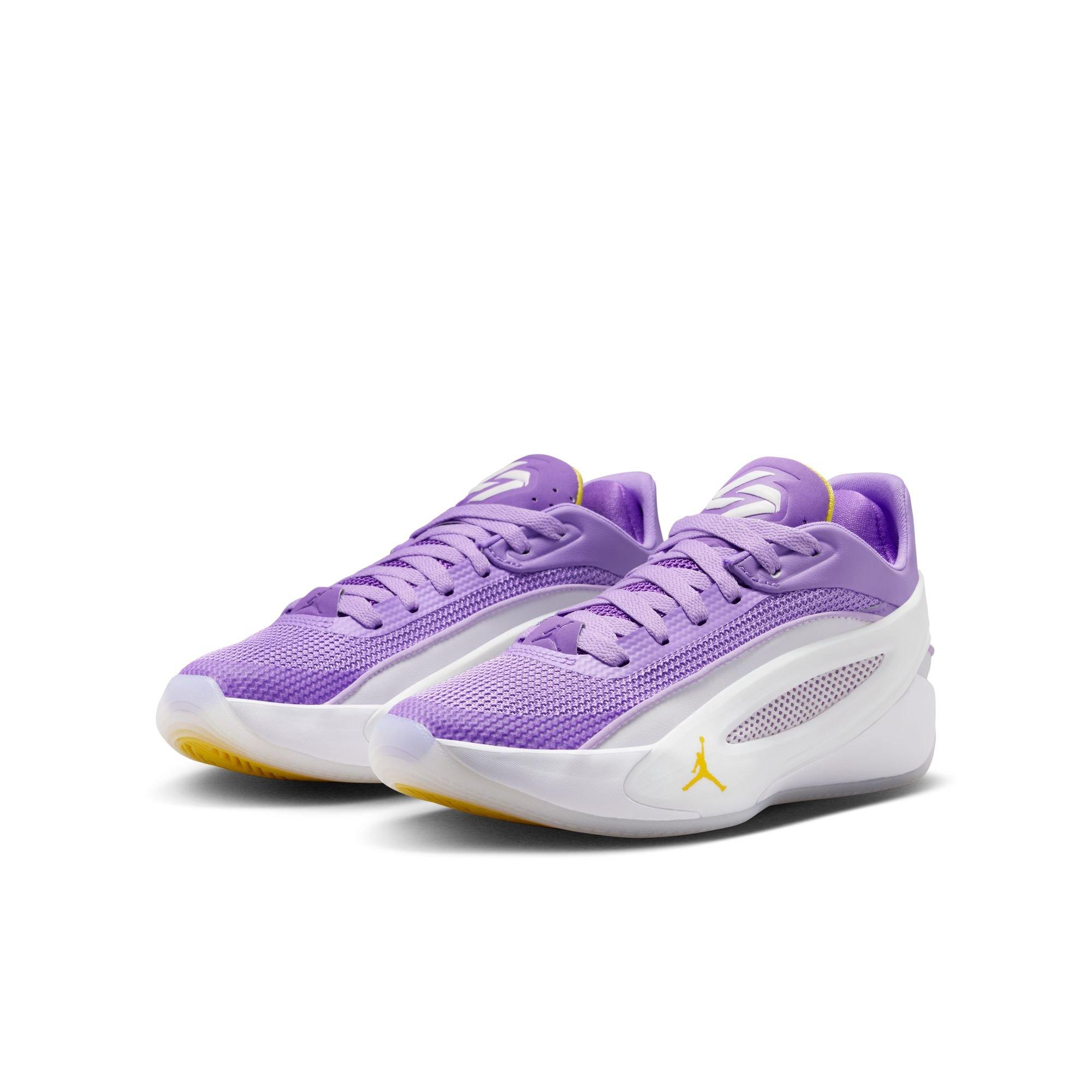 Jordan Luka 5 "Lakers" Grade School Kids' Basketball Shoe - SAIL/DYNAMIC YELLOW/MUSLIN Thumbnail View 4