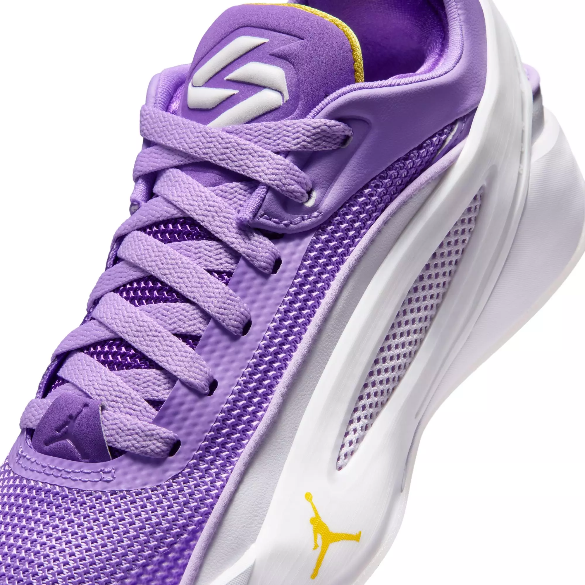Jordan Luka 5 "Lakers" Grade School Kids' Basketball Shoe - SAIL/DYNAMIC YELLOW/MUSLIN