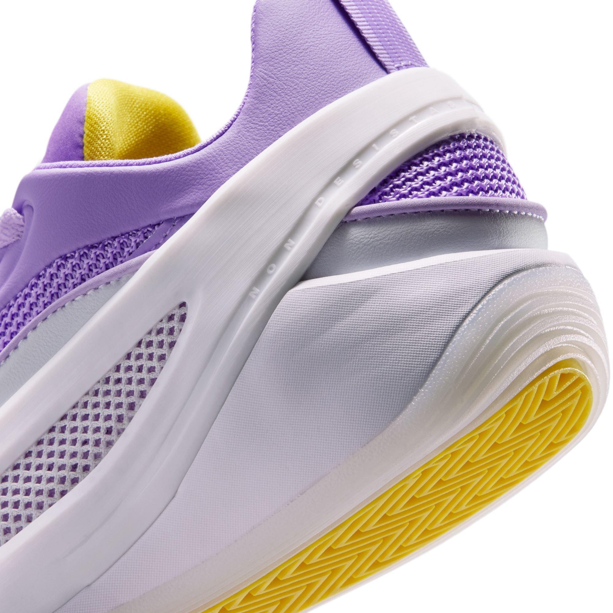 Jordan Luka 5 "Lakers" Grade School Kids' Basketball Shoe - SAIL/DYNAMIC YELLOW/MUSLIN Thumbnail View 6