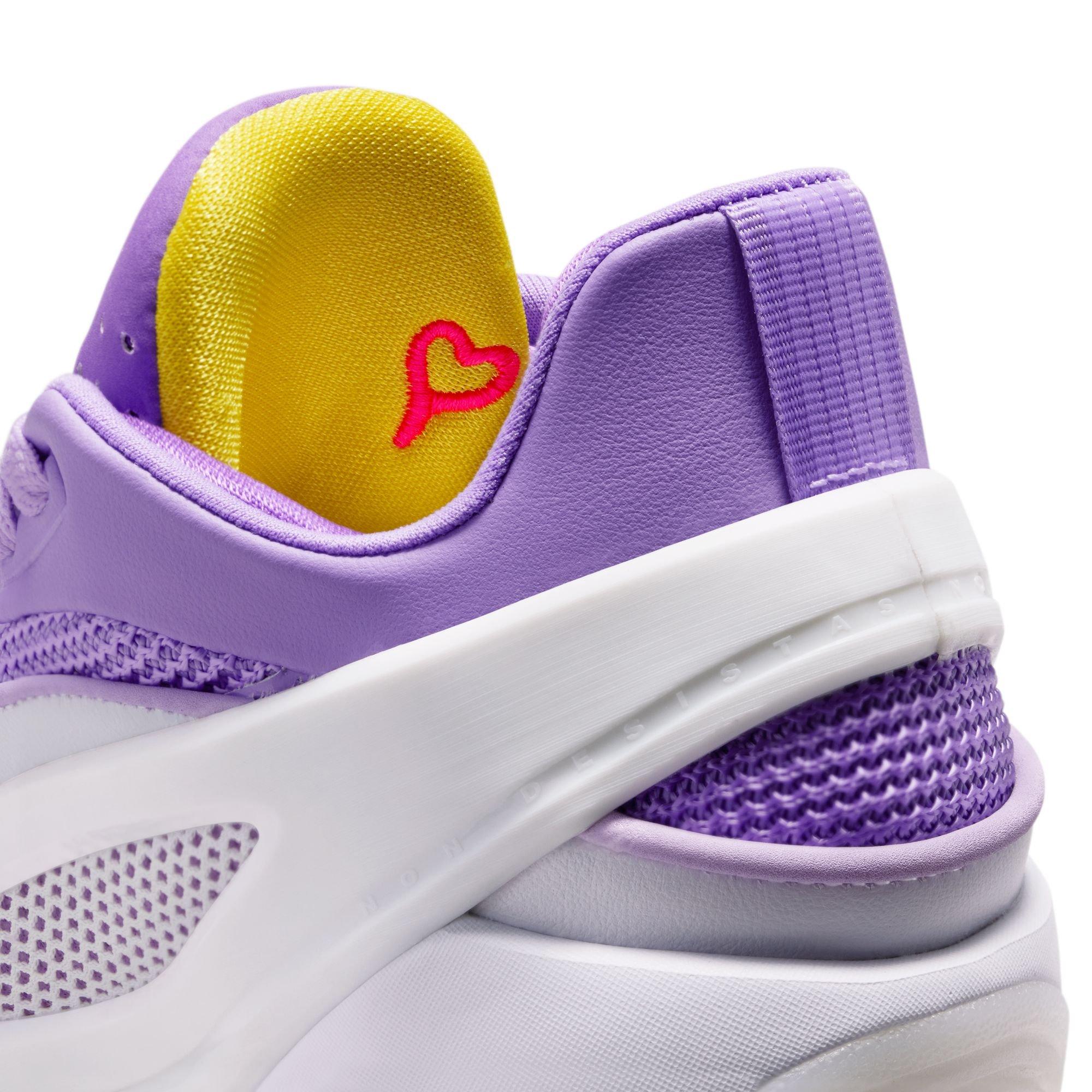 Jordan Luka 5 "Lakers" Grade School Kids' Basketball Shoe - SAIL/DYNAMIC YELLOW/MUSLIN Thumbnail View 7