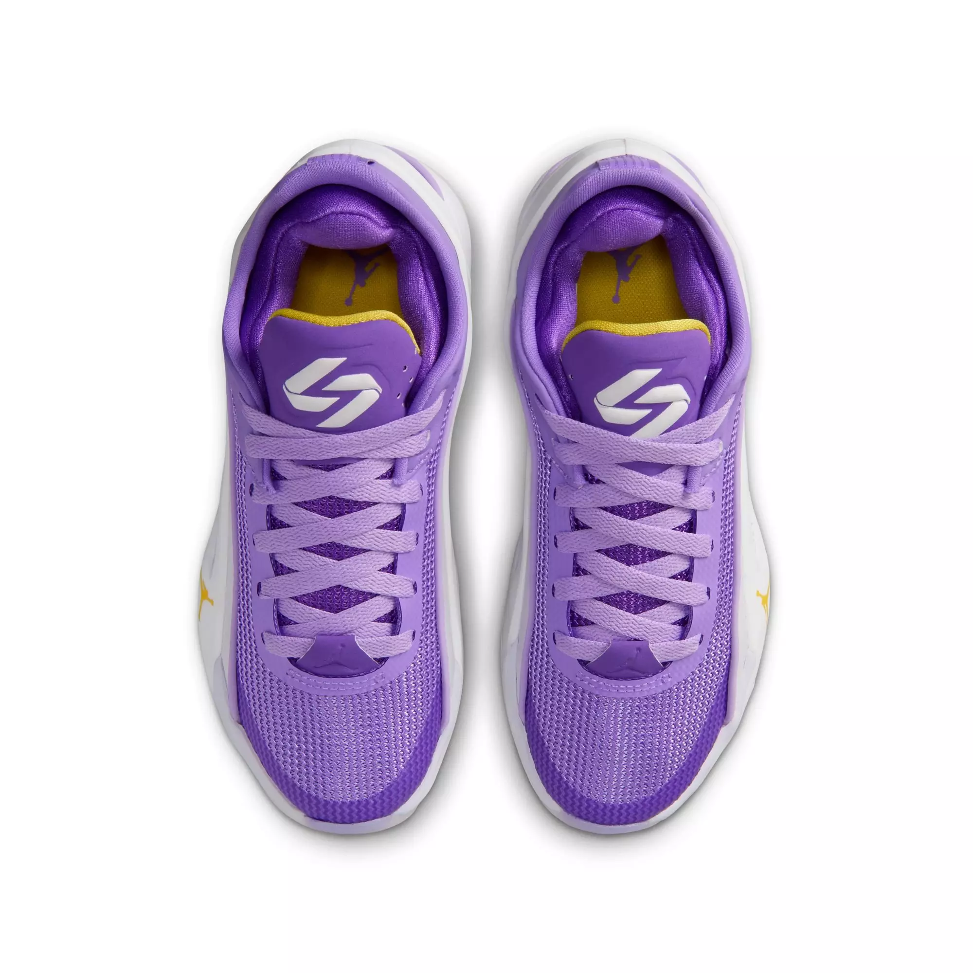 Jordan Luka 5 "Lakers" Grade School Kids' Basketball Shoe - SAIL/DYNAMIC YELLOW/MUSLIN