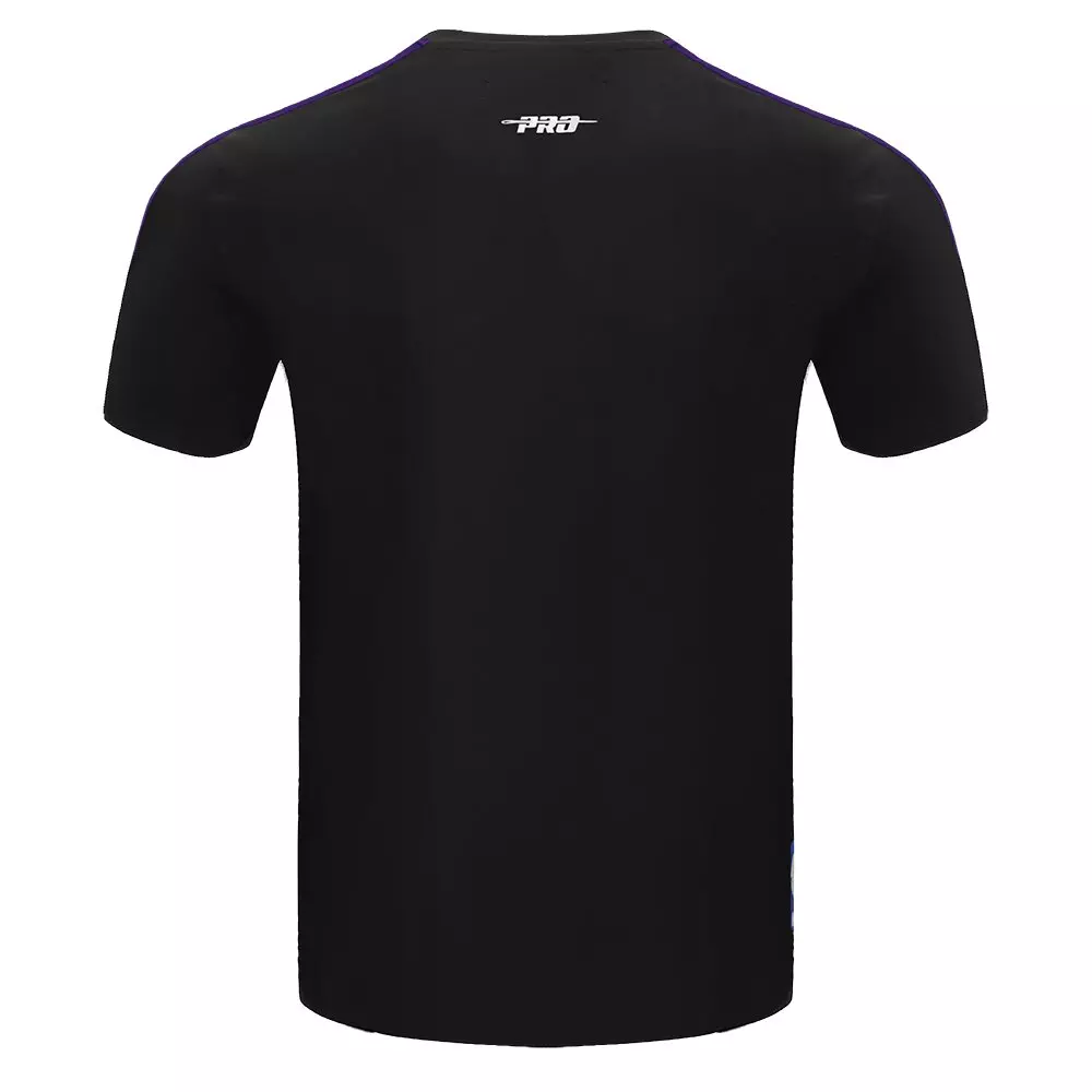 Pro Standard Men's NBA Los Angeles Lakers Retro Classic SJ Striped Tee - Black/Purple/Yellow - BLACK/PURPLE/YELLOW