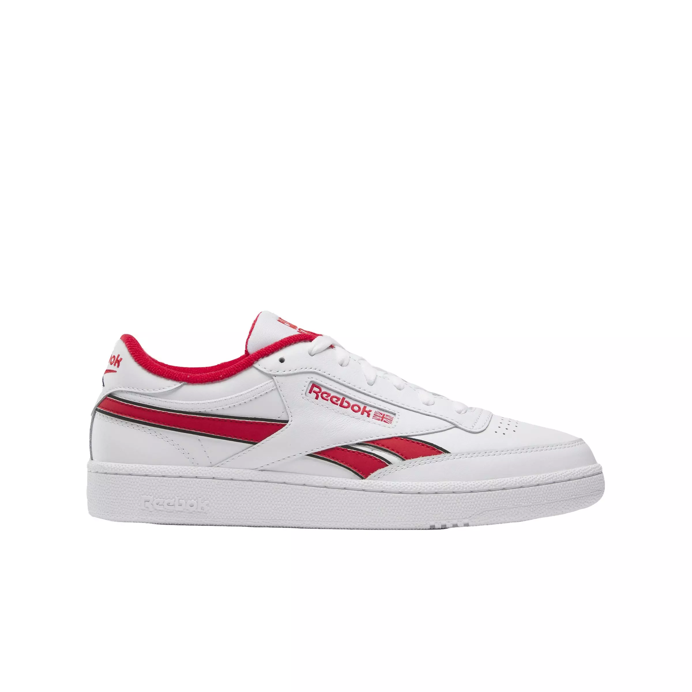 Reebok Club C Revenge "Ftwr White/Vector Red/Black" Men's Shoe - WHITE/RED/BLACK