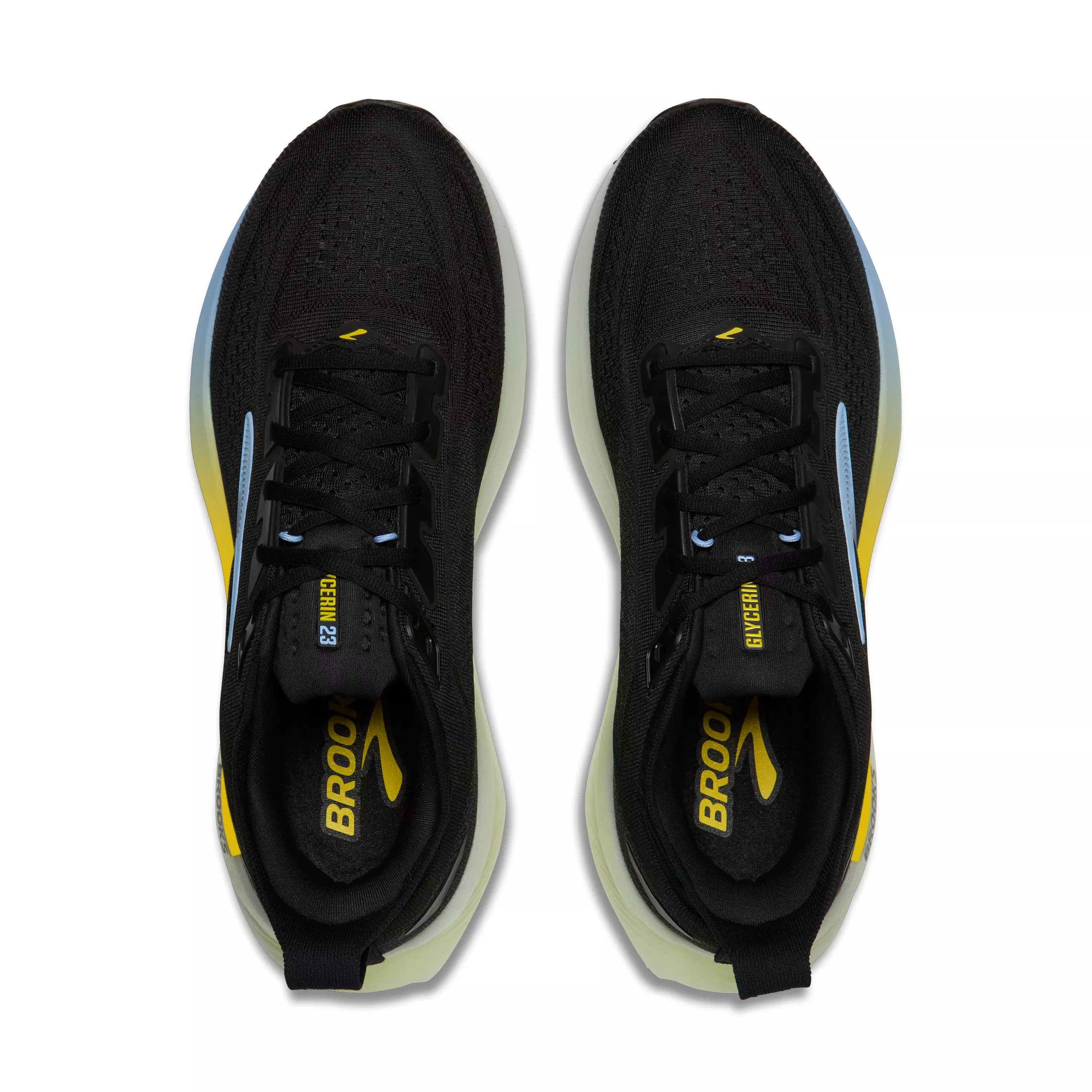 Brooks Glycerin 23 "Black/Cyber Yellow/Nightlife" Men's Running Shoe - BLACK/YELLOW/NIGHTLIFE