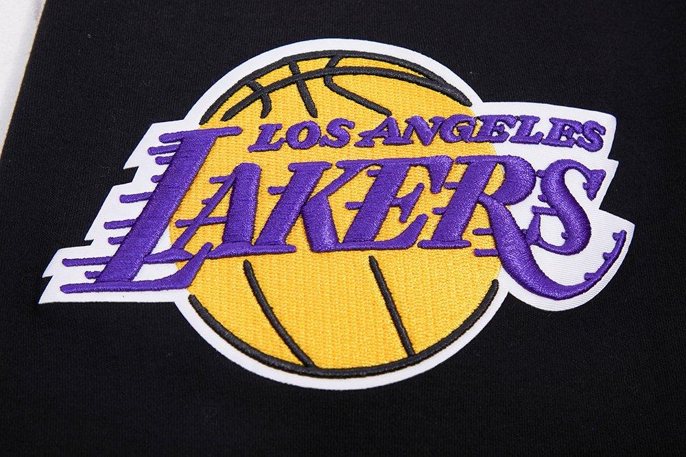 Pro Standard Men's NBA Los Angeles Lakers Retro Classic Double Knit Tee - Black/Purple/Yellow - BLACK/PURPLE/YELLOW Thumbnail View 6