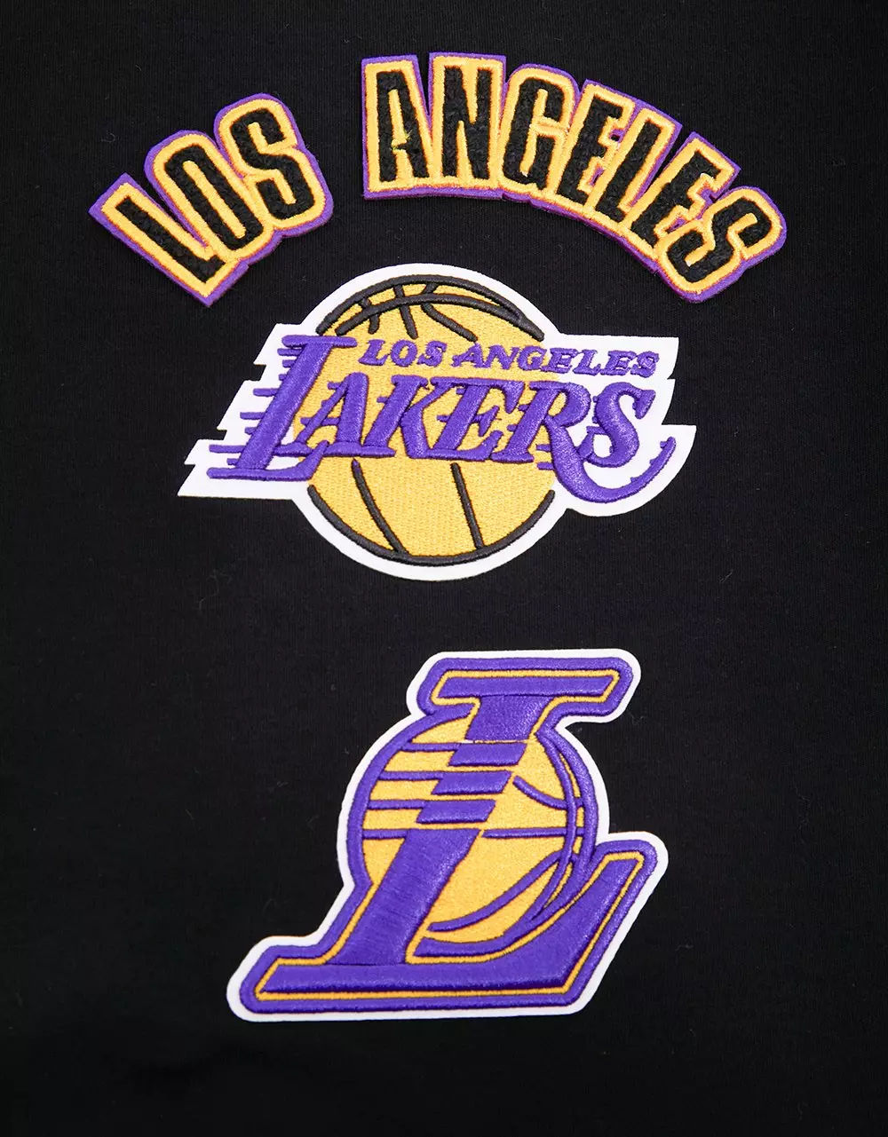 Pro Standard Men's NBA Los Angeles Lakers Retro Classic Double Knit Tee - Black/Purple/Yellow - BLACK/PURPLE/YELLOW
