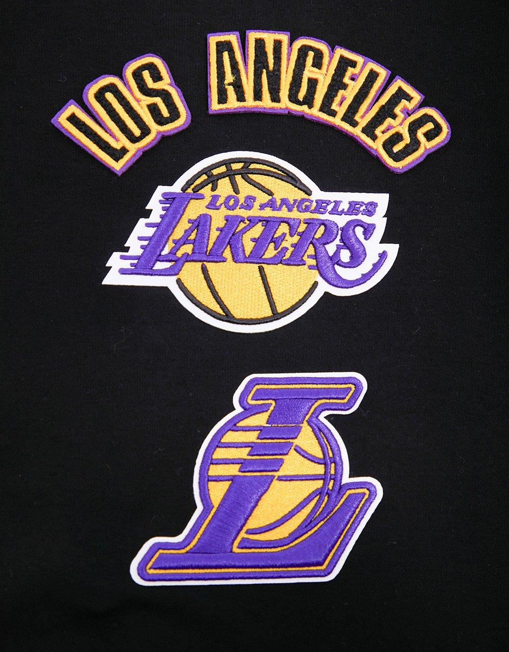 Pro Standard Men's NBA Los Angeles Lakers Retro Classic Double Knit Tee -Black/Purple/Yellow - BLACK/PURPLE/YELLOW Thumbnail View 8