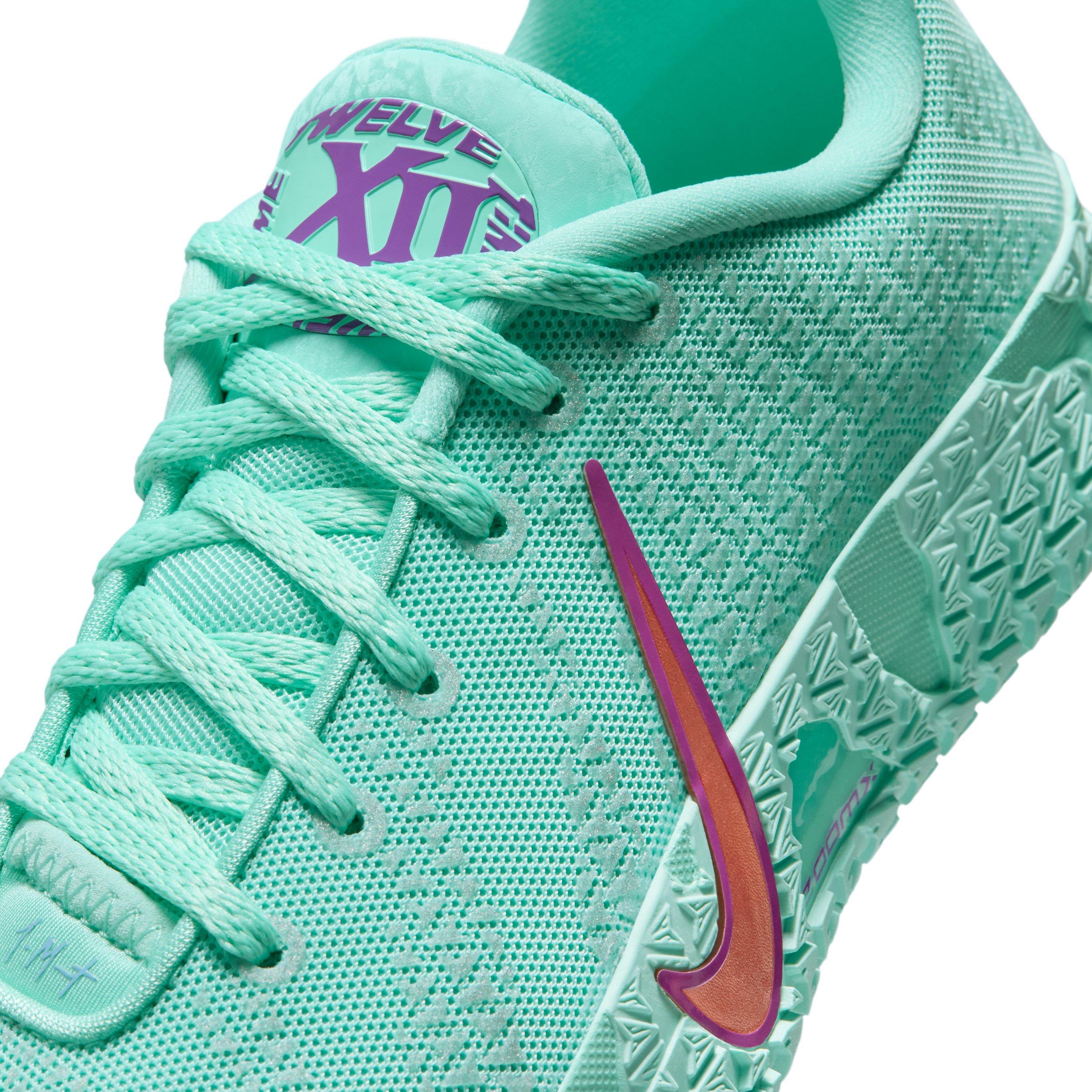 Nike Ja 3 12 Time "Bleached Turquoise/Vivid Purple/Safety Orange" Grade School Boys' Basketball Shoe - TURQUOISE/PURPLE/ORANGE Thumbnail View 7