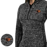 Antigua Women's Oregon State Beavers Fortune Half-Zip Pullover Jacket - BLACK