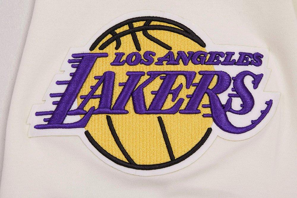 Pro Standard Men's NBA Los Angeles Lakers Retro Classic Double Knit Tee - Eggshell/Purple - EGGSHELL/PURPLE Thumbnail View 6