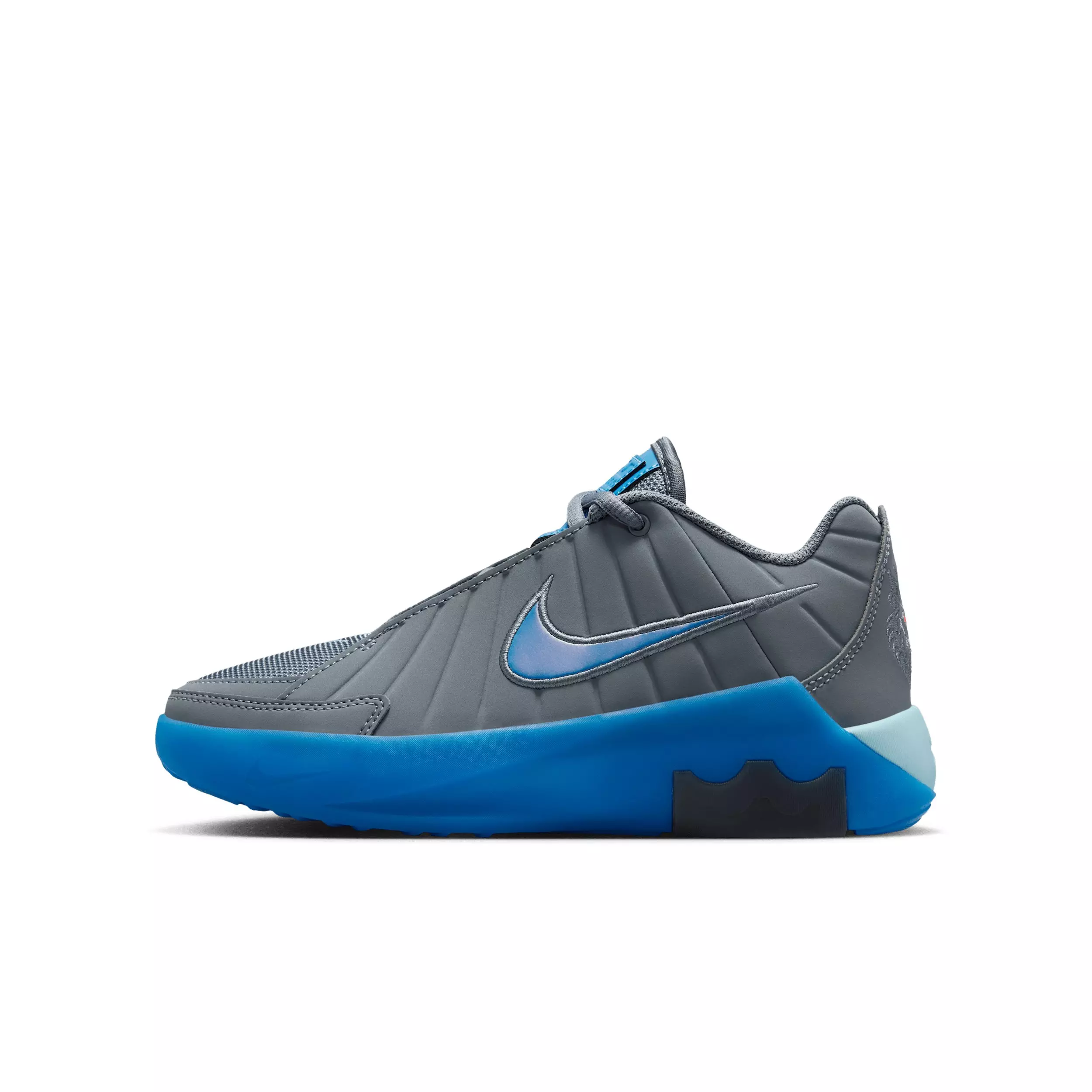 Nike LeBron Witness 9 "Cool Grey/Psychic Blue/Glacier Ice/Blue" Grade School Boys' Basketball Shoe - GREY/BLUE/ICE/BLUE
