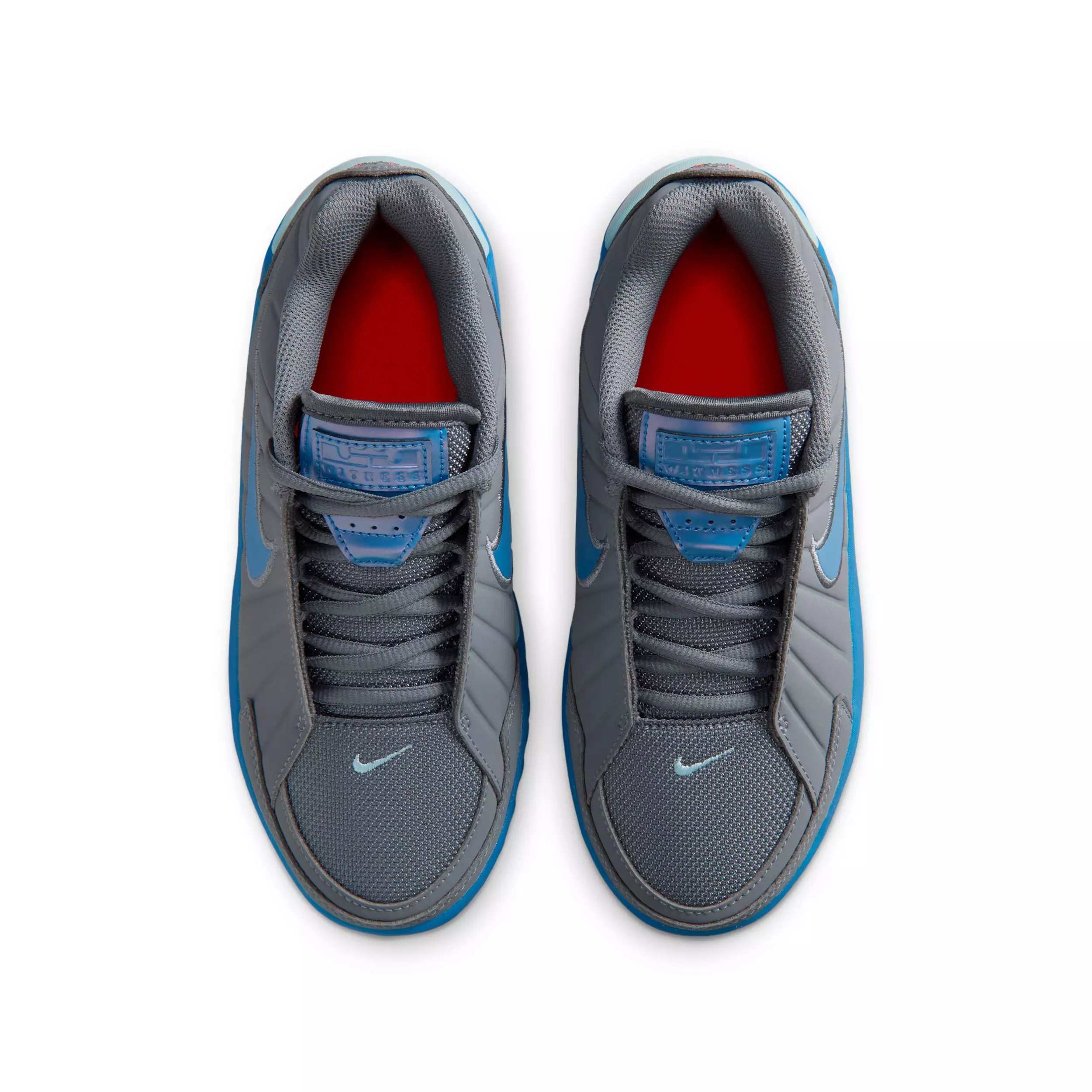 Nike LeBron Witness 9 "Cool Grey/Psychic Blue/Glacier Ice/Blue" Grade School Boys' Basketball Shoe - GREY/BLUE/ICE/BLUE