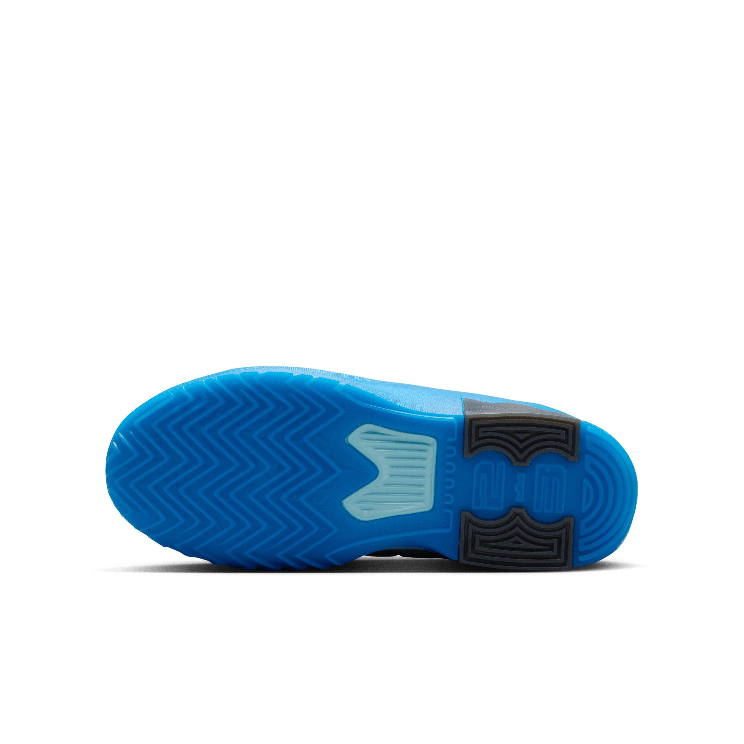 Nike LeBron Witness 9 "Cool Grey/Psychic Blue/Glacier Ice/Blue" Grade School Boys' Basketball Shoe - GREY/BLUE/ICE/BLUE Thumbnail View 6