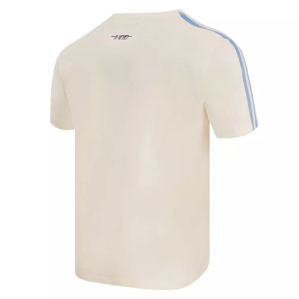 Pro Standard Men's NBA Memphis Grizzlies Retro Classic SJ Striped Tee -Eggshell/Blue - EGGSHELL/BLUE