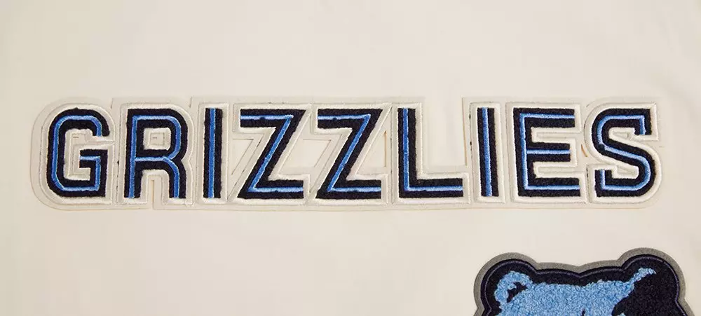 Pro Standard Men's NBA Memphis Grizzlies Retro Classic SJ Striped Tee - Eggshell/Blue - EGGSHELL/BLUE