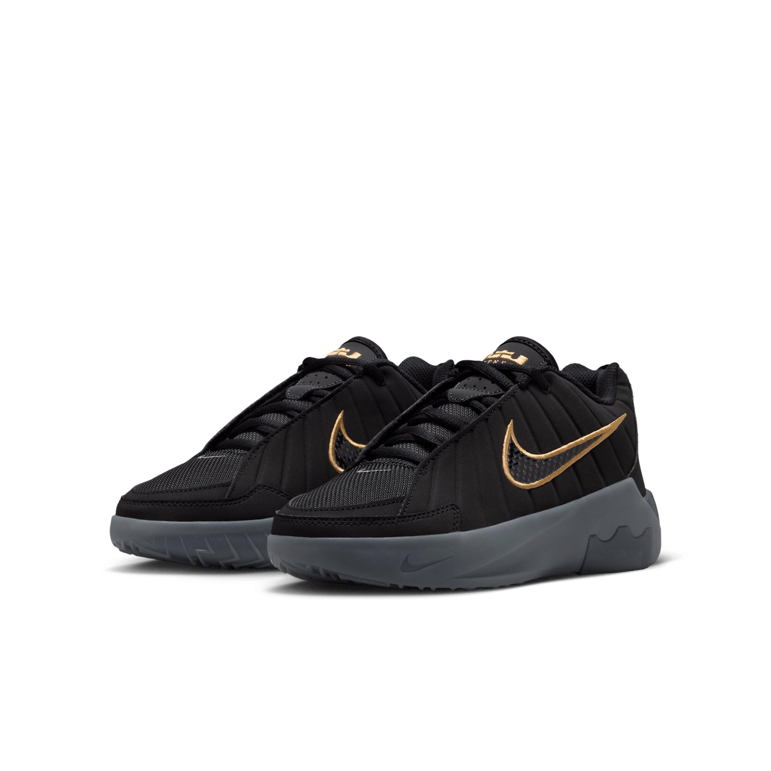 Nike LeBron Witness 9 Grade School Boys' "Black/Iron Grey/Dark Smoke Grey/Black" Basketball Shoe