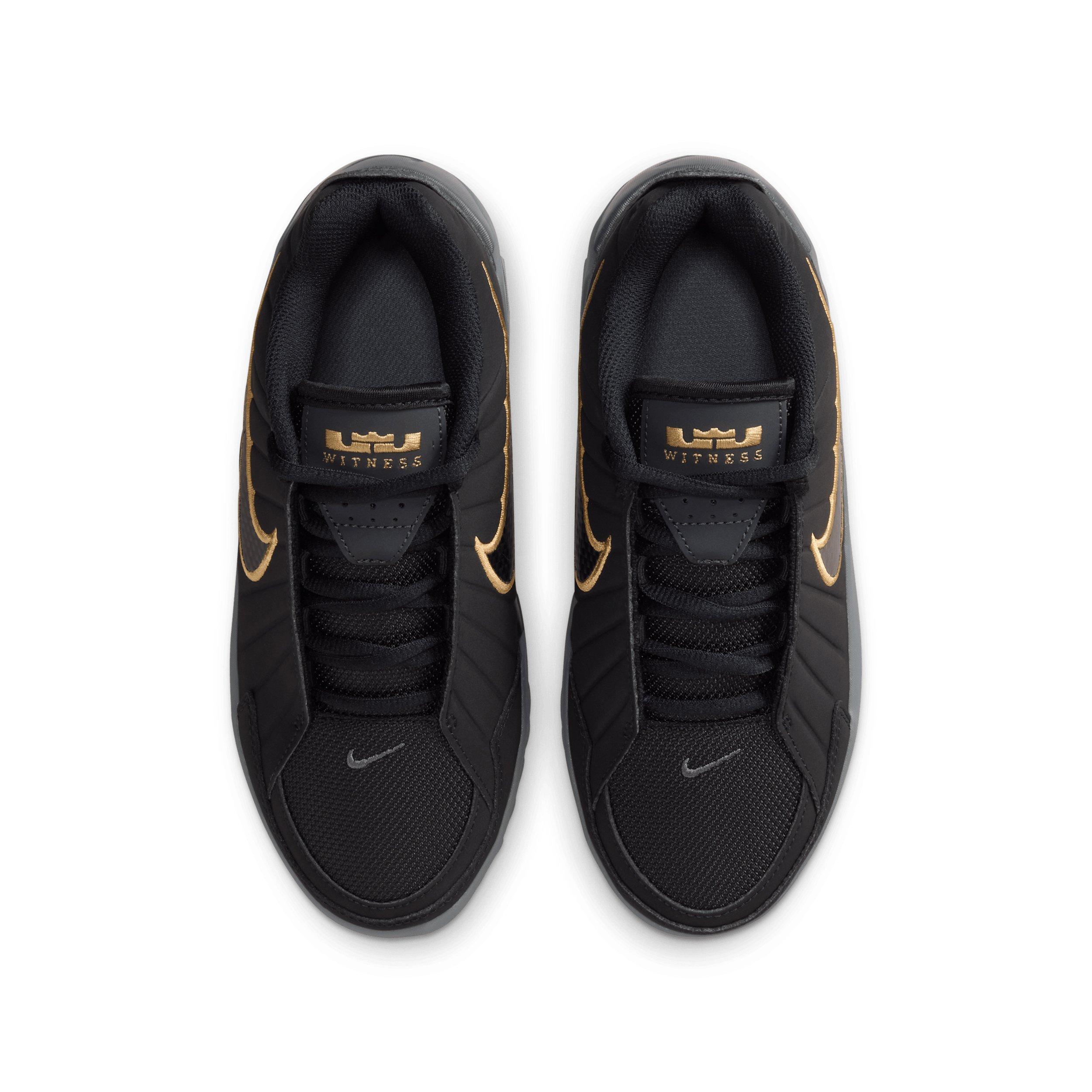 Nike LeBron Witness 9 Grade School Boys' "Black/Iron Grey/Dark Smoke Grey/Black" Basketball Shoe