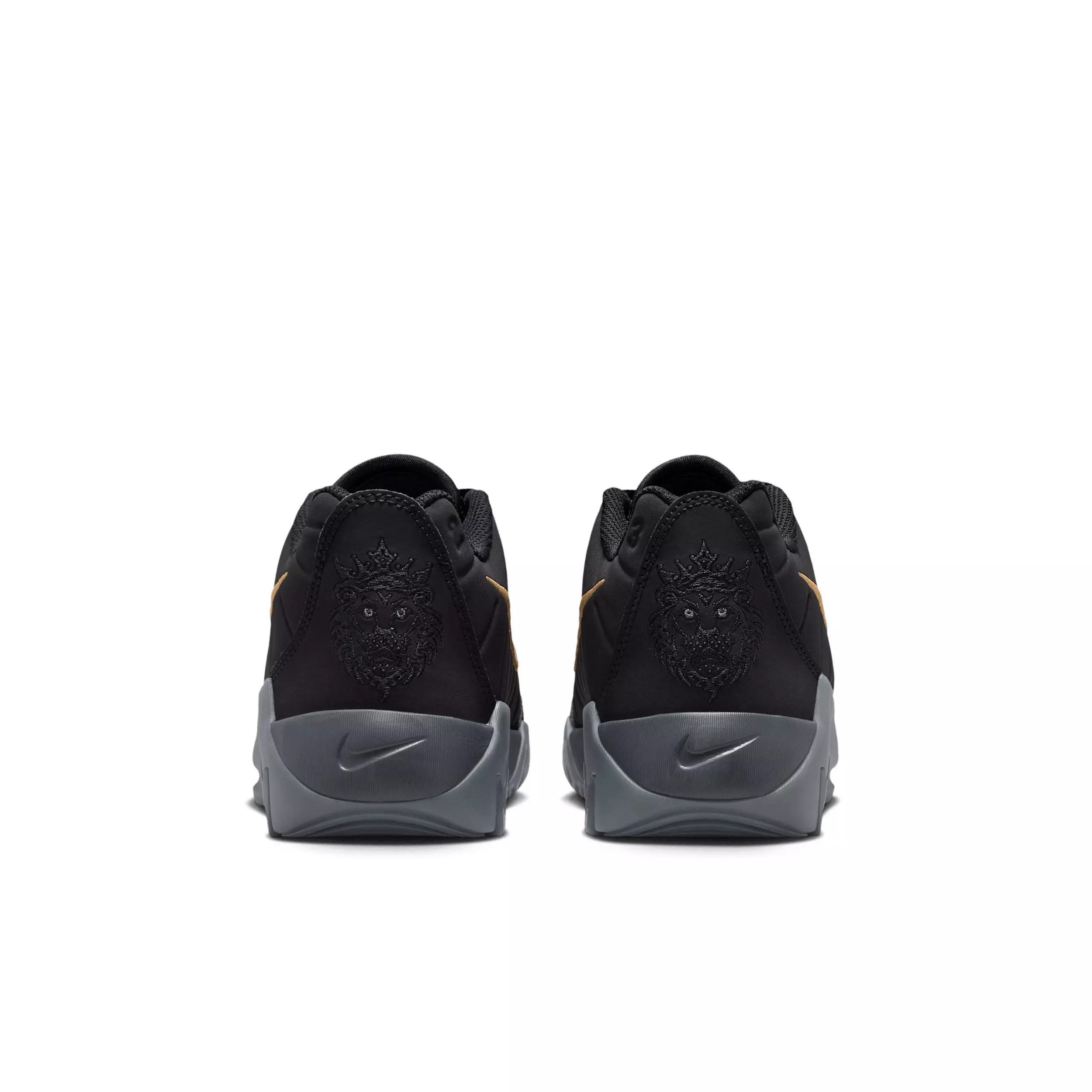 Nike LeBron Witness 9 "Black/Iron Grey/Dark Smoke Grey/Black" Grade School Boys' Basketball Shoe - BLACK/GREY/DK GREY/BLACK