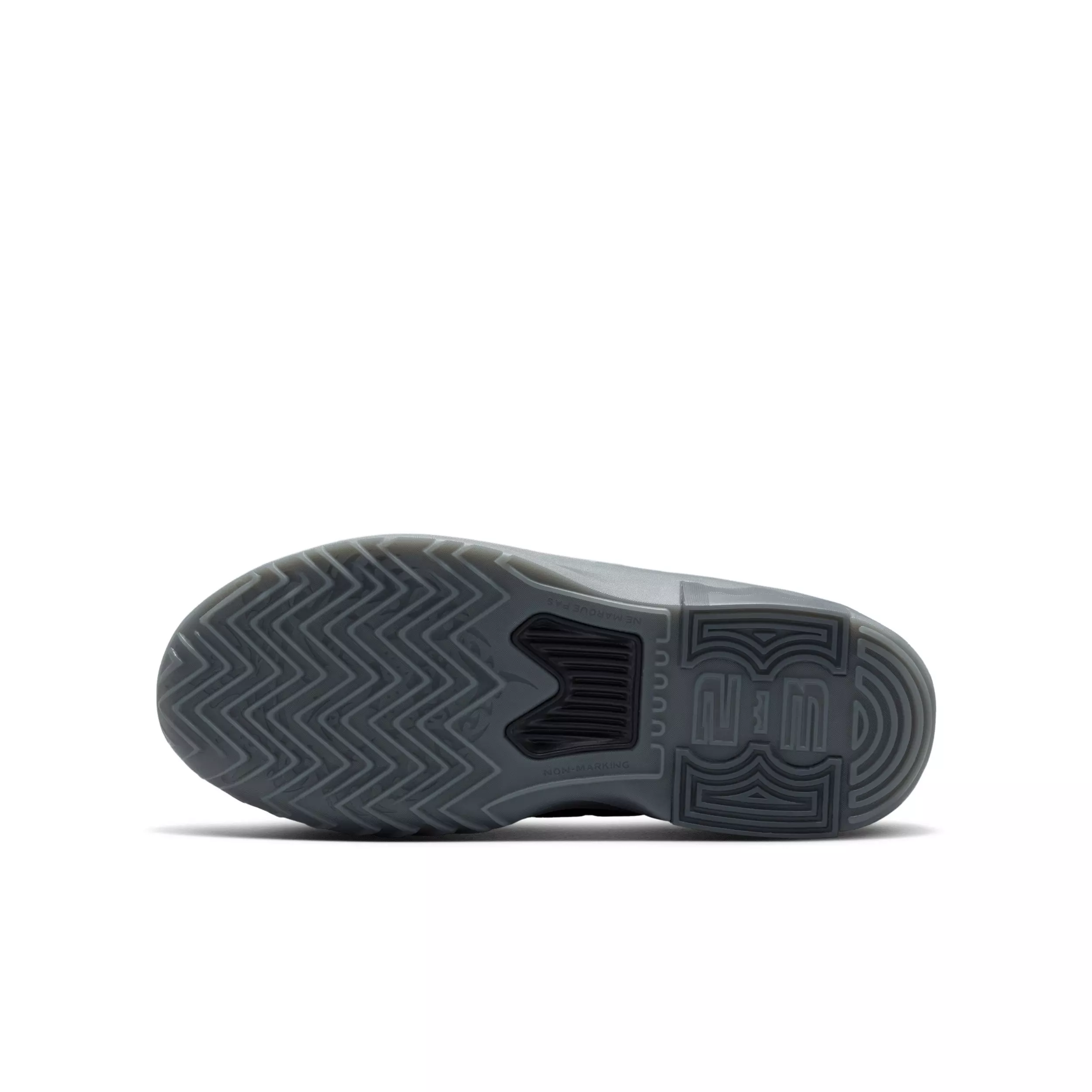 Nike LeBron Witness 9 "Black/Iron Grey/Dark Smoke Grey/Black" Grade School Boys' Basketball Shoe - BLACK/GREY/DK GREY/BLACK