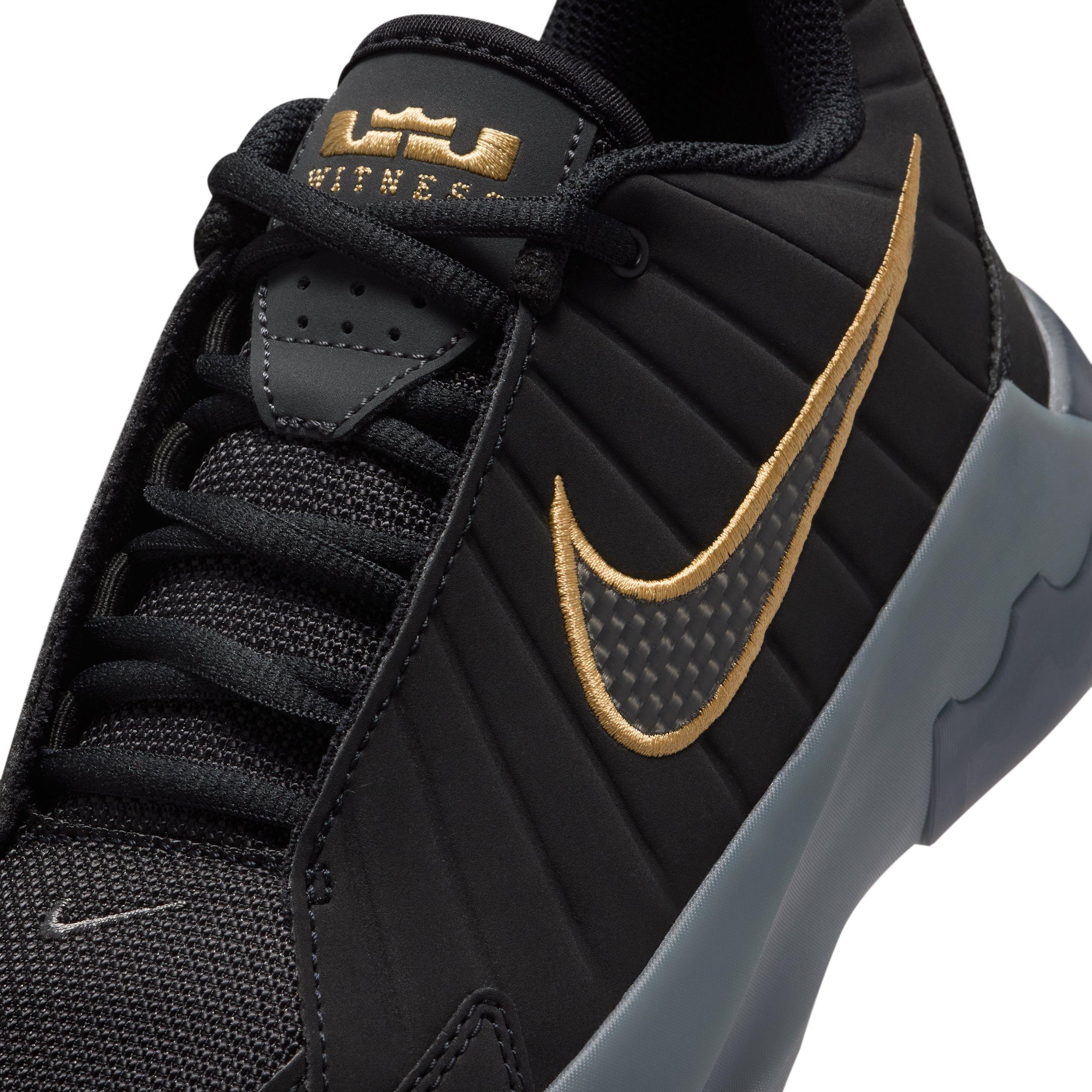 Nike LeBron Witness 9 Grade School Boys' "Black/Iron Grey/Dark Smoke Grey/Black" Basketball Shoe