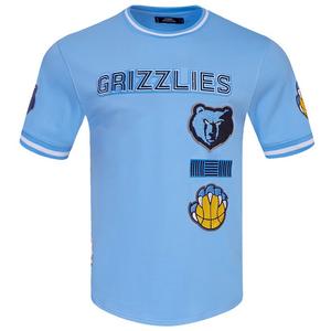 Pro Standard Men's NBA Memphis Grizzlies Retro Classic Double Knit Tee -Blue