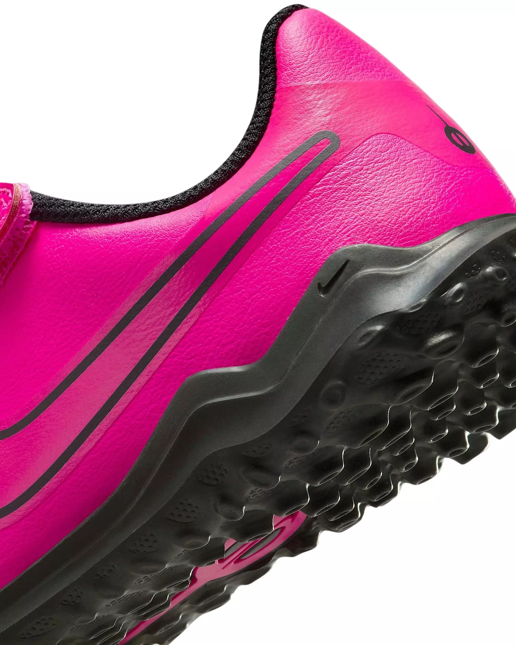 Nike Jr. Tiempo Legend 10 Club Turf "Fierce Pink/Black" Preschool Kids' Soccer Shoe - PINK/BLACK