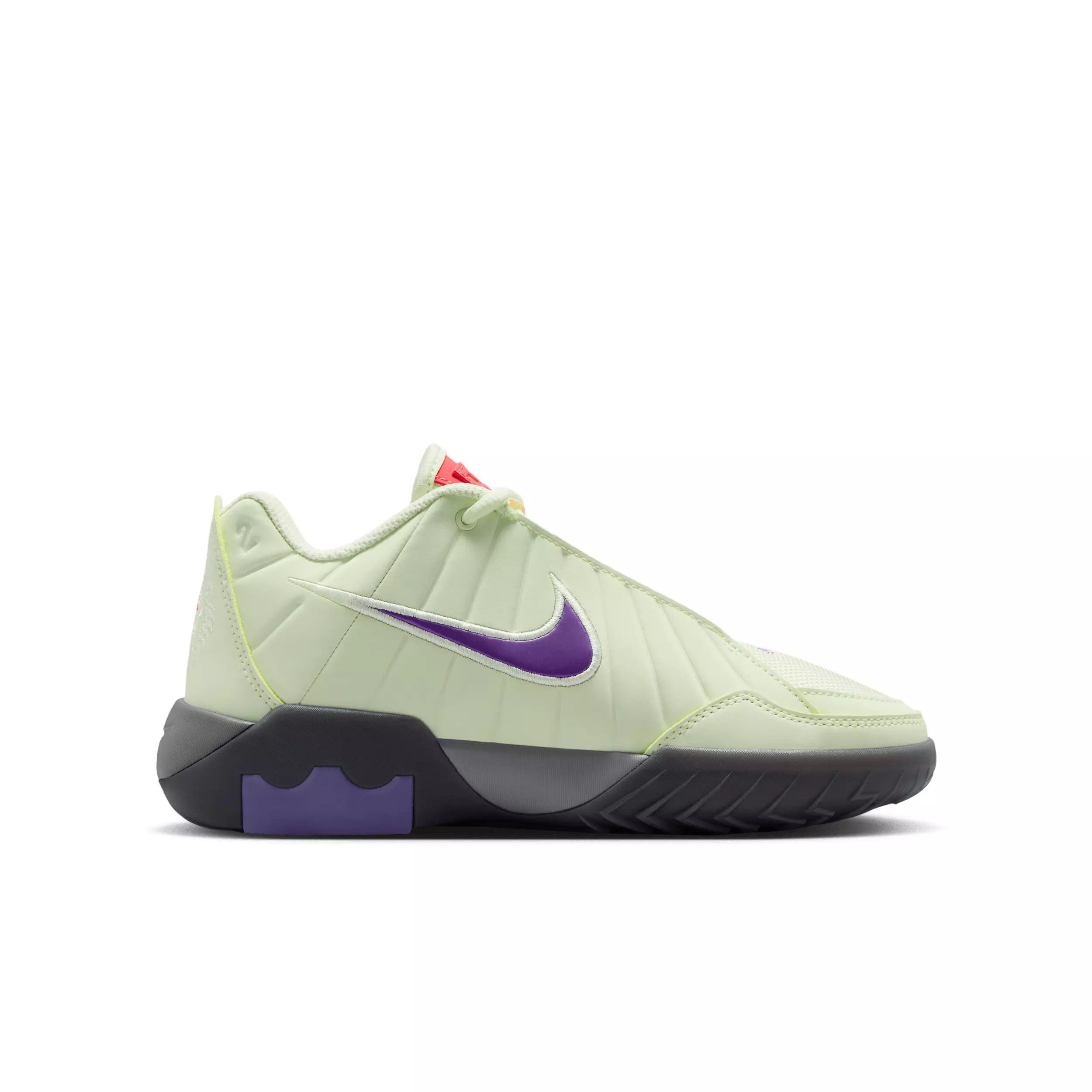 Nike LeBron Witness 9 "Volt Tint/Black/Smoke Grey/Multi-Color" Grade School Boys' Basketball Shoe - VOLT/BLACK/GREY/MULTICOLOR