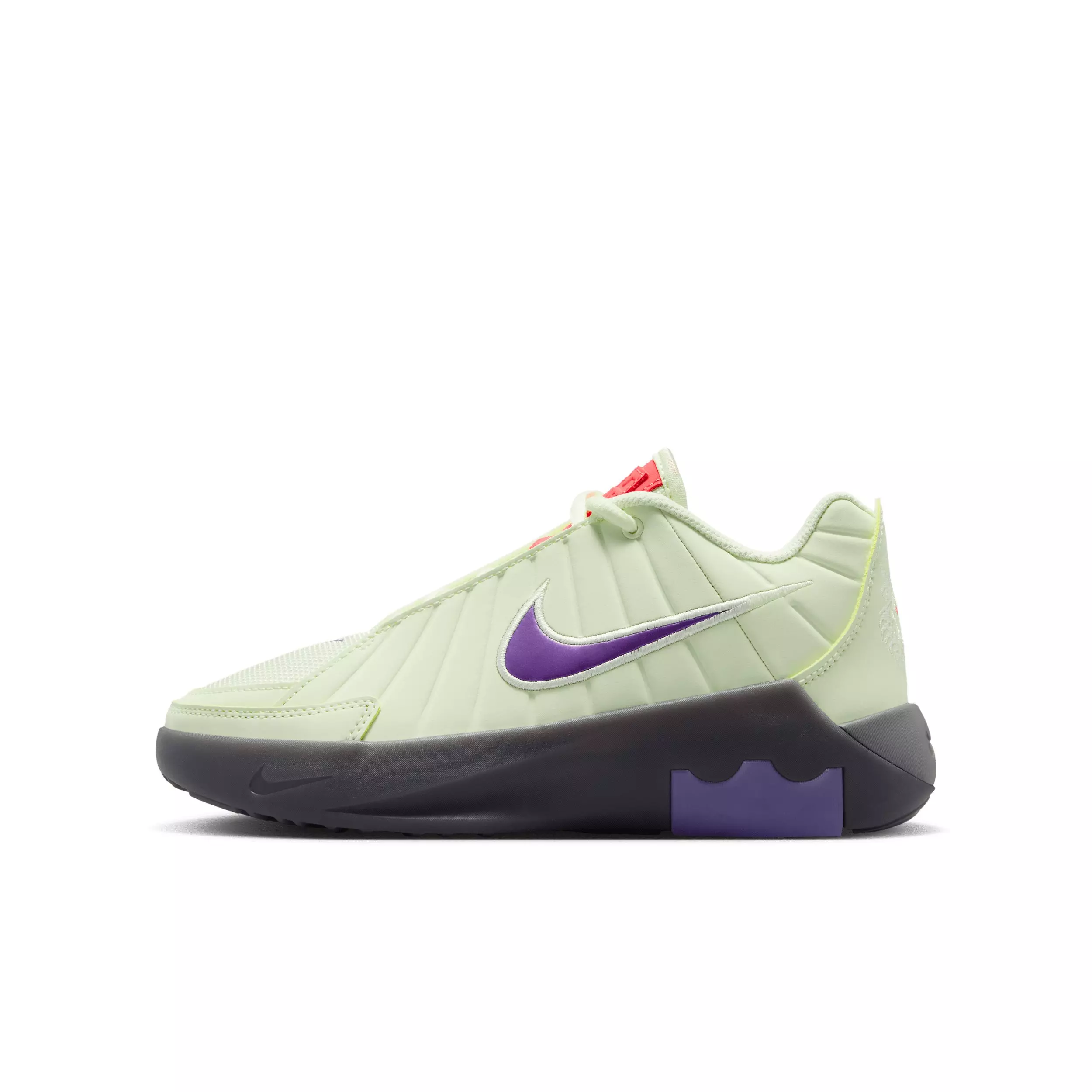 Nike LeBron Witness 9 "Volt Tint/Black/Smoke Grey/Multi-Color" Grade School Boys' Basketball Shoe - VOLT/BLACK/GREY/MULTICOLOR