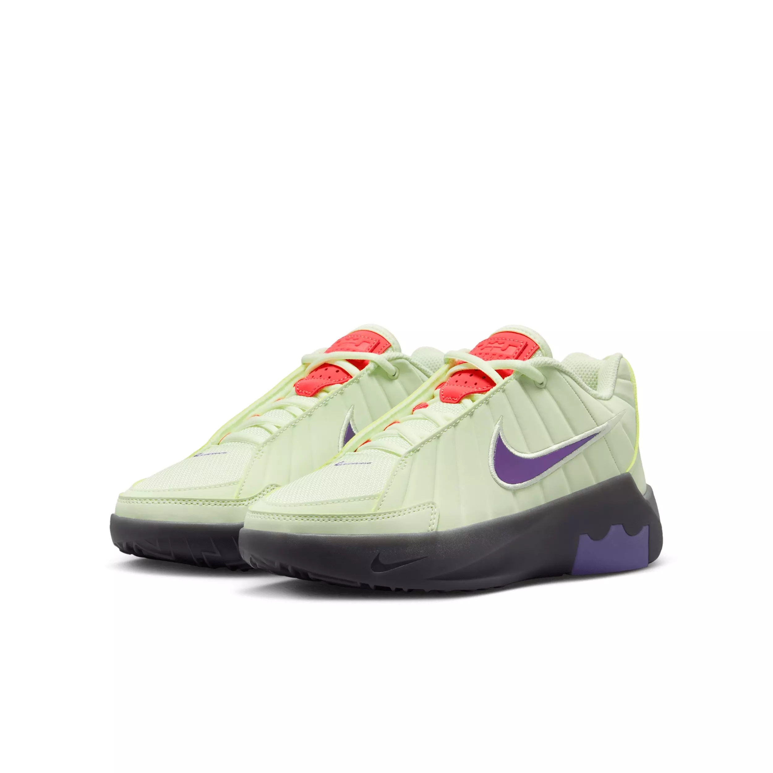 Nike LeBron Witness 9 "Volt Tint/Black/Smoke Grey/Multi-Color" Grade School Boys' Basketball Shoe - VOLT/BLACK/GREY/MULTICOLOR