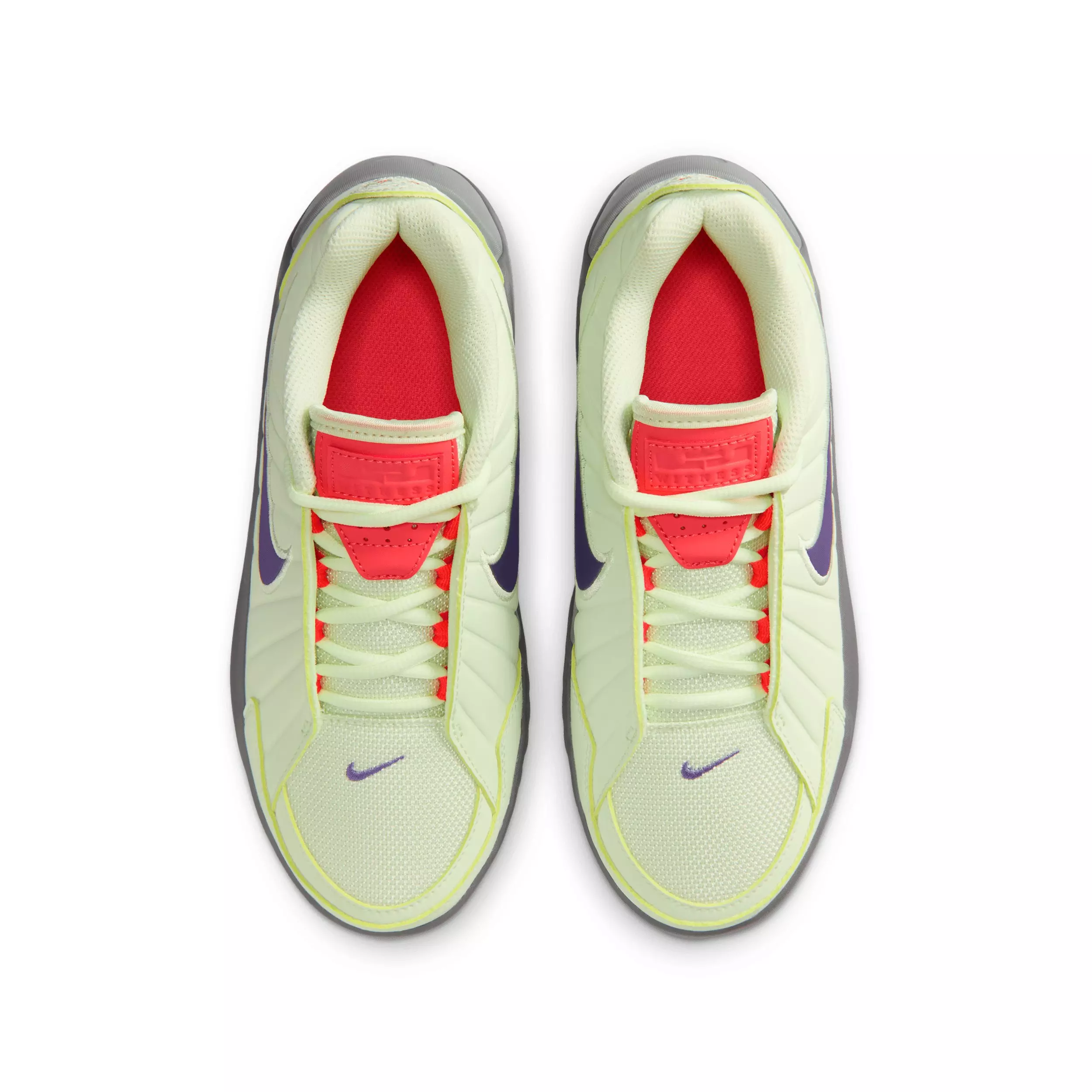 Nike LeBron Witness 9 "Volt Tint/Black/Smoke Grey/Multi-Color" Grade School Boys' Basketball Shoe - VOLT/BLACK/GREY/MULTICOLOR