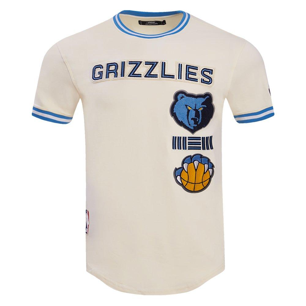 Pro Standard Men's NBA Memphis Grizzlies Retro Classic Double Knit Tee - Eggshell/Blue - EGGSHELL/BLUE Thumbnail View 1