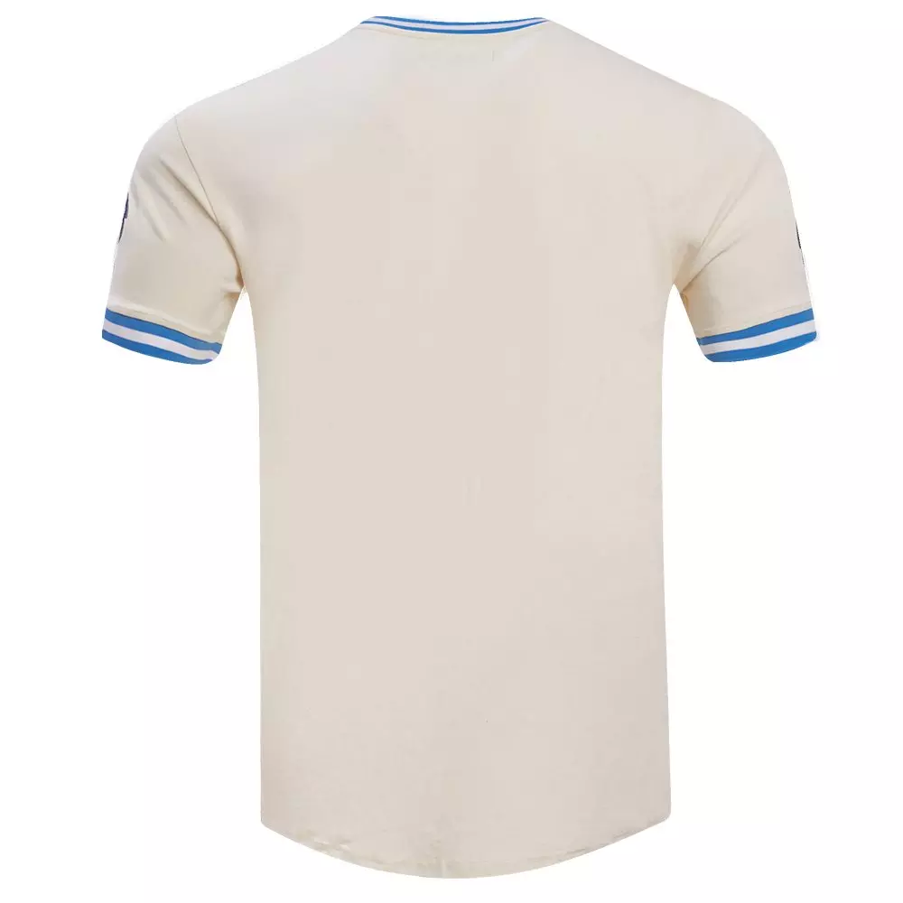 Pro Standard Men's NBA Memphis Grizzlies Retro Classic Double Knit Tee -Eggshell/Blue - EGGSHELL/BLUE