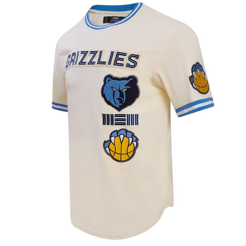 Pro Standard Men's NBA Memphis Grizzlies Retro Classic Double Knit Tee - Eggshell/Blue - EGGSHELL/BLUE Thumbnail View 3